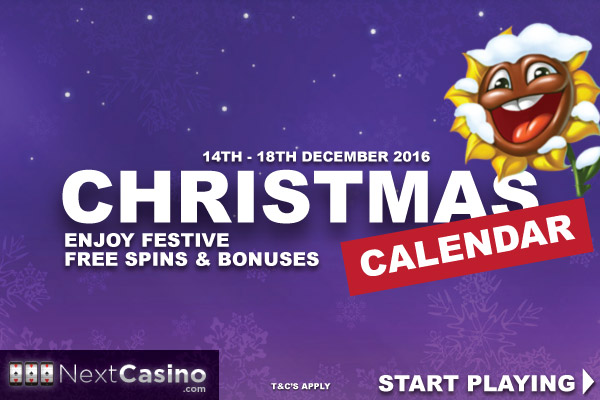 Nextcasino Christmas Bonus Calendar This Week Only