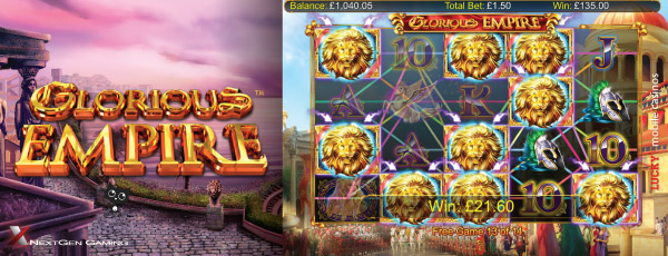 NextGen Glorious Empire Mobile Slot Game Wilds