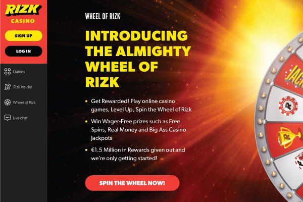 Rizk Mobile Casino Bonus Wheel