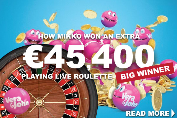 Vera&John Casino Live Dealer Roulette Big Win & Top Up
