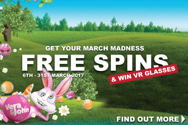 Get Your Vera&John Free Spins This March