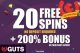 Guts Free Spins Exclusive + 200% Bonus