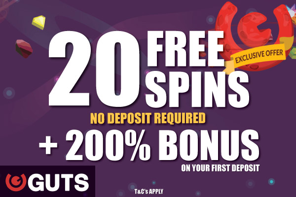 Guts Free Spins Exclusive + 200% Bonus