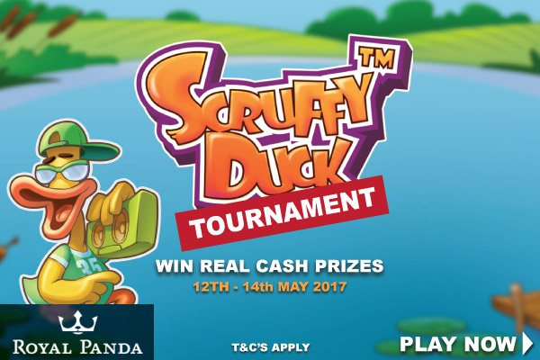 Play Scruffy Duck To Win The Royal Panda Slot Tournament
