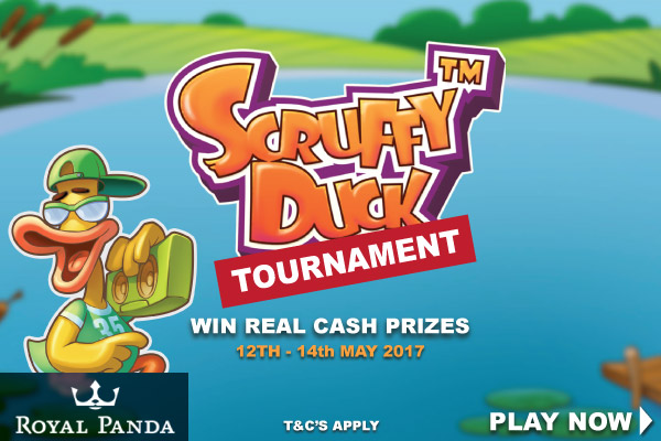 Play Scruffy Duck To Win The Royal Panda Slot Tournament