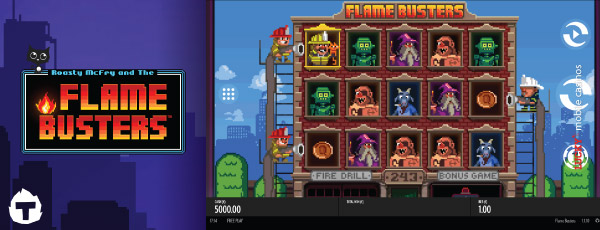 Thunderkick Flame Busters Mobile Slot Game