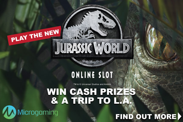 Win Cash Prizes & More In The Jurassic World Online Slot Promotion
