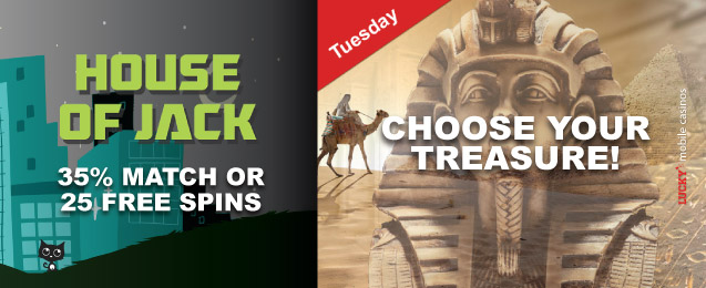 HouseOfJack Choose Your Treasure Match of Free Spins Bonus