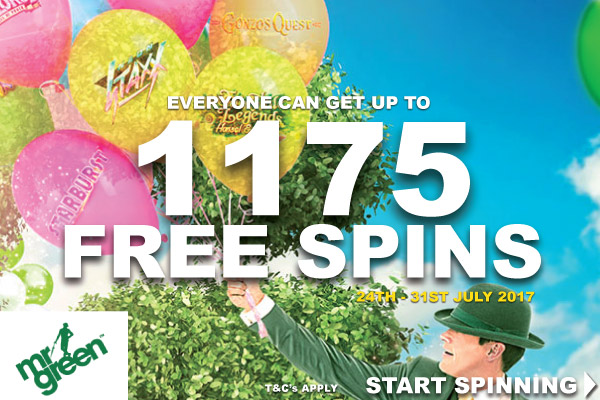 Get Your Mr Green Free Spins On NetEnt Slots