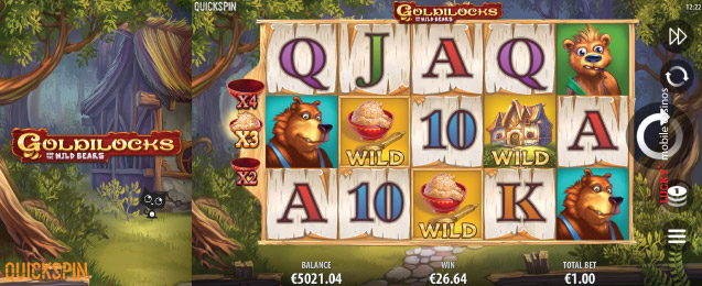 Quickspin Goldiclocks Slot On Mobile