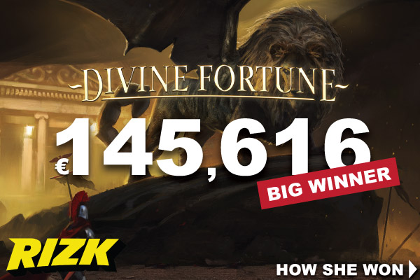 Rizk Casino NetEnt Divine Fortune Big Winner