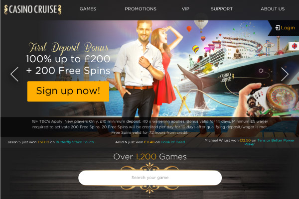 Casino Cruise Mobile Casino Welcome Bonus