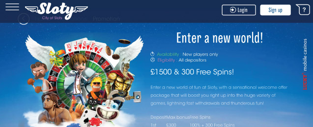 New Sloty Casino Bonus Offer Over 4 Deposits