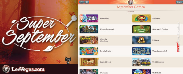 LeoVegas Slots To Play In September