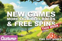 Enjoy Casumo Free Spins, New Games & £€2K Reel Races