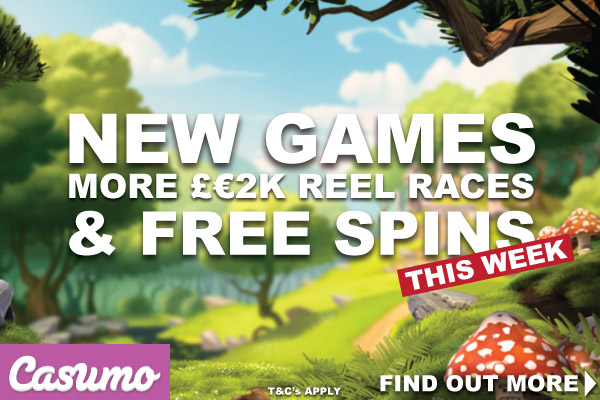 Enjoy Casumo Free Spins, New Games & £€2K Reel Races