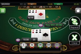 CrazyWinners Betsoft Single Deck Blackjack Game