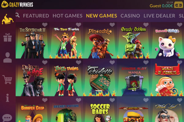 CrazyWinners Mobile Casino Pokies