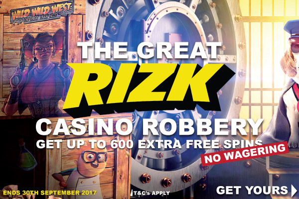 Rob The Rizk Free Spins Bonus Vault This September