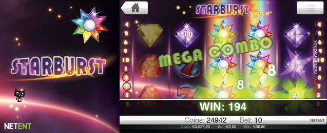 Starburst Slot Machine Mega Combo Win