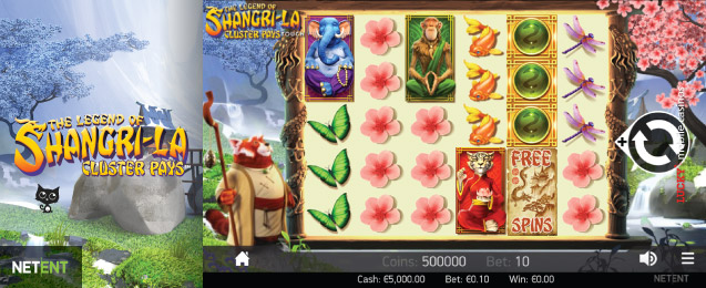 NetEnt The Legend of Shangri La Cluster Pays Slot