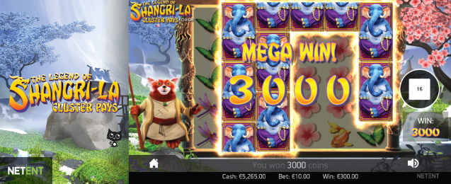 NetEnt Legend of Shangri La Slot Mega Win