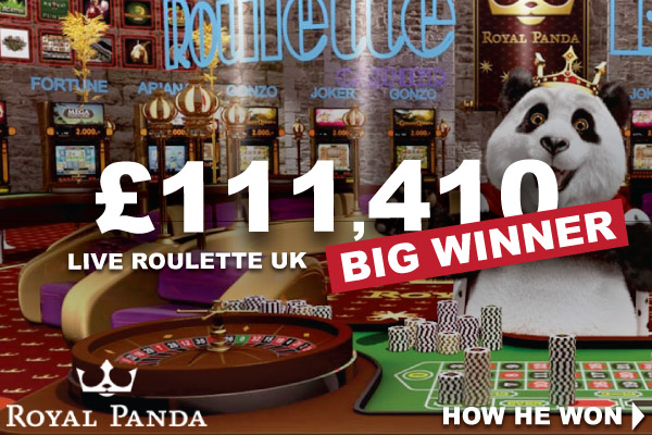 Royal Panda Live Casino Roulette UK Big Winner