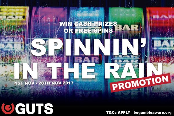 Win Cash Prizes Or Get Free Spins At Guts This November
