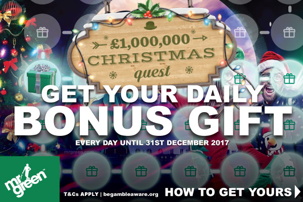 Get Your Daily Mr Green Bonus Gift Every Day In December
