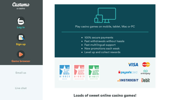 Deposit With Instadebit At Casumo