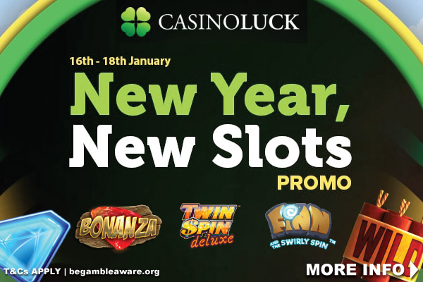Casinoluck New Slots Promotion This Week