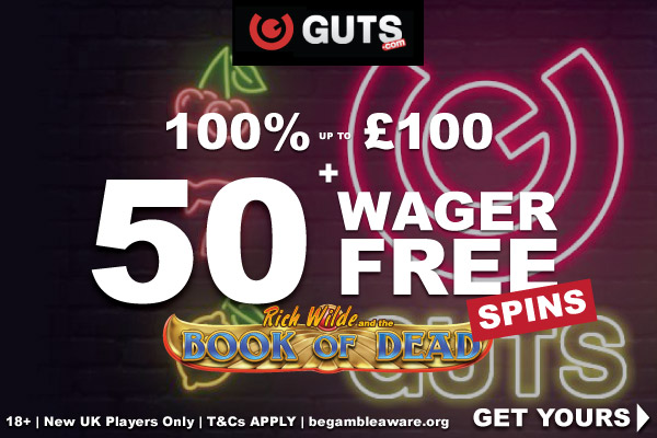 New Guts Wager Free Spins UK Bonus