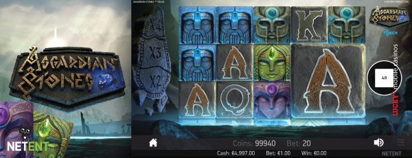 NetEnt Asgardian Stones Mobile Slot Machine With Colossal Symbols