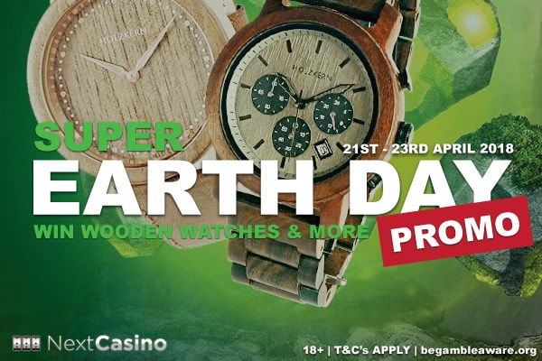 Win Wooden Watches In The NextCasino Super Earth Day Promo