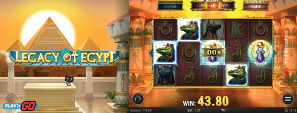 Play'n GO Legacy Of Egypt Mobile Slot Machine