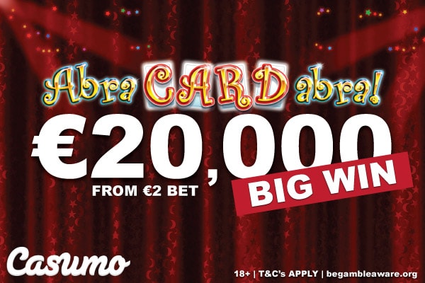 Casumo Casino Player Wins 20K On Abracardabra Slot Game