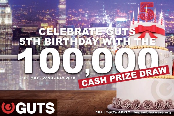 Guts Mobile Casino 100K Cash Prize Draw