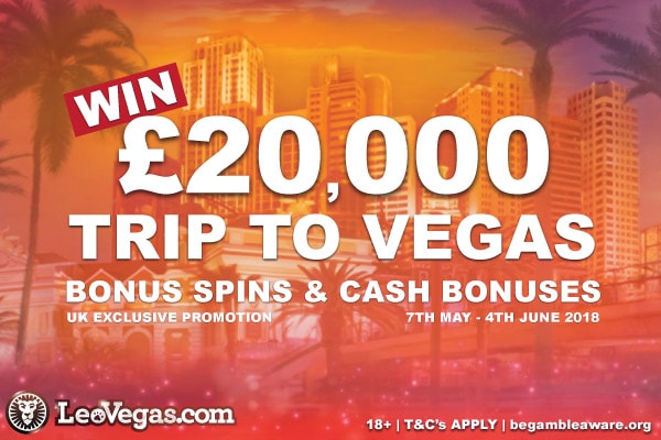 Win £20,000 Tip To Vegas In The LeoVegas UK Casino Promotion