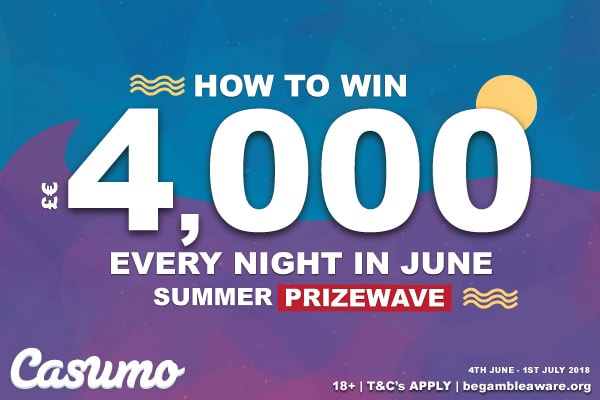 Win Real Money At Casumo Casino Every Night In June 2018