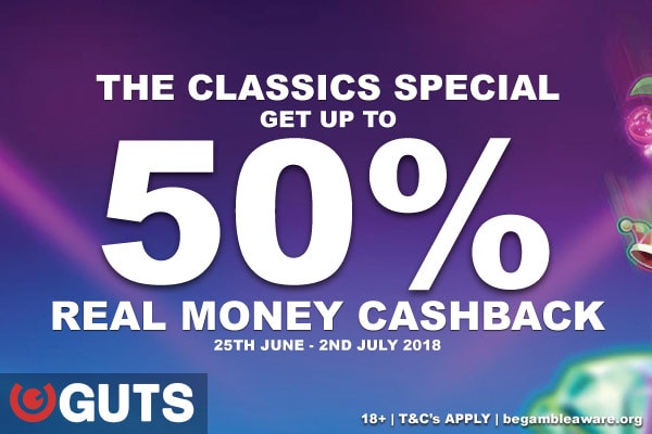 Guts Casino Cashback Offer 2018