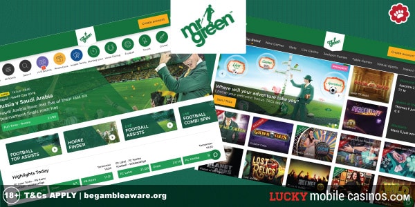 Mr Green Sports and Casino On Mobile