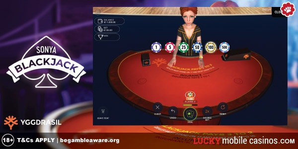 Sonya Blackjack Tablet Place Bets
