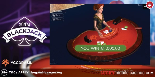 New Sonya Redux Blackjack Game Preview Win
