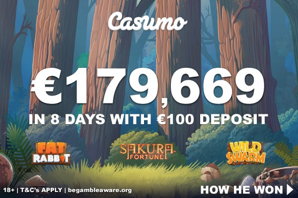 Finnish Casumo Casino Slots Player Wins Big With €100 Deposit