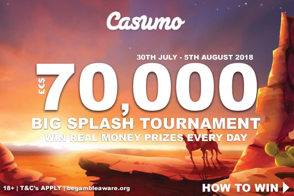 Win Real Money In The Big Splash Casumo Casino Tournament