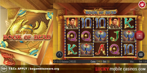 Play'n GO Book of Dead Mobile Slot Machine