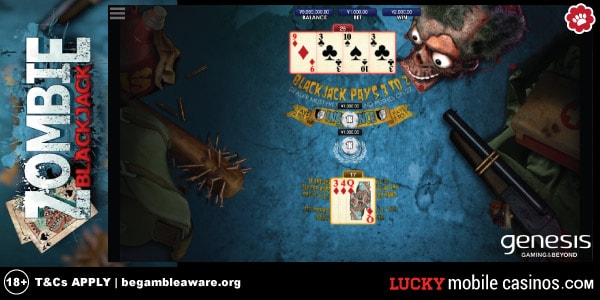 Zombie Blackjack Online Game Win
