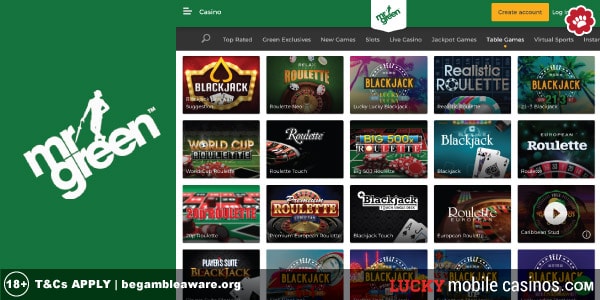 Mr Green Blackjack & Table Games Collection