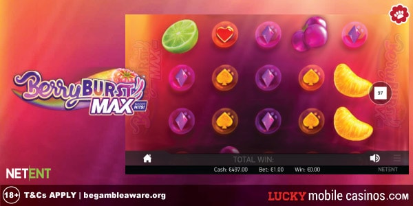 NetEnt Berryburst Max Slot Machine on iPad