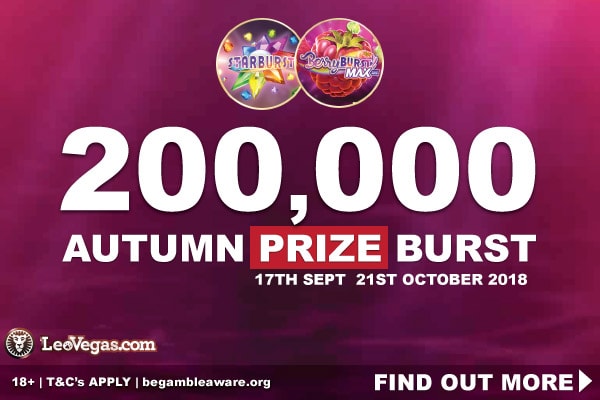 LeoVegas Casino 200K Autumn Prize Burst